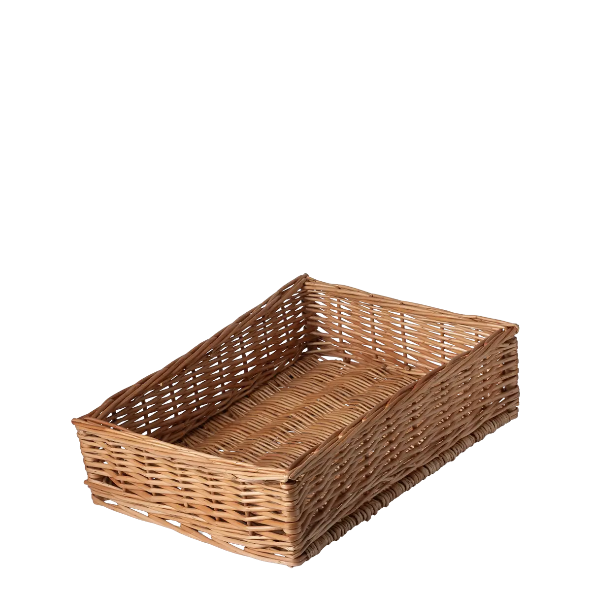 Hranatý proutěný košík na chléb 40 × 30 × 10 cm — Flow Wicker - 593683