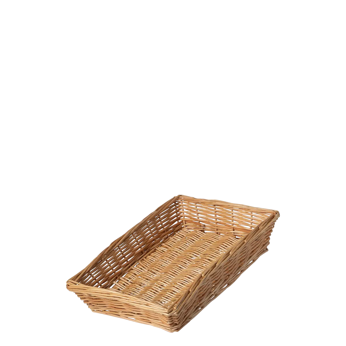 Hranatý proutěný košík na chléb 34 × 25 × 6,6 cm — Flow Wicker - 593684