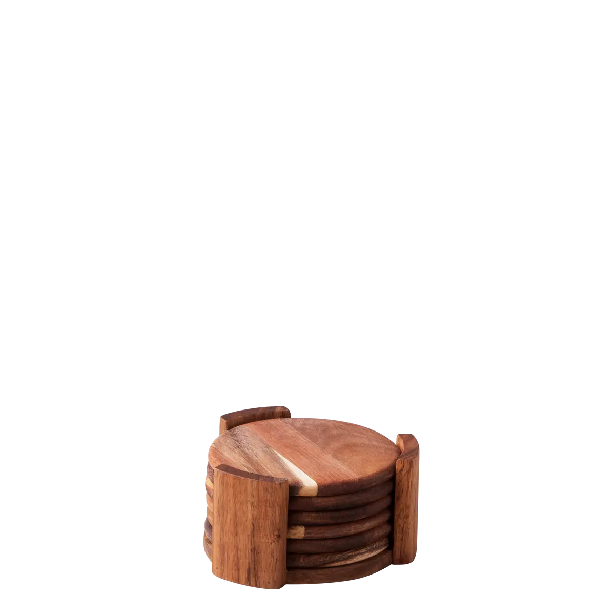 Podložky ve stojanu set 7 ks o 11,8 cm – FLOW Wooden - 593717
