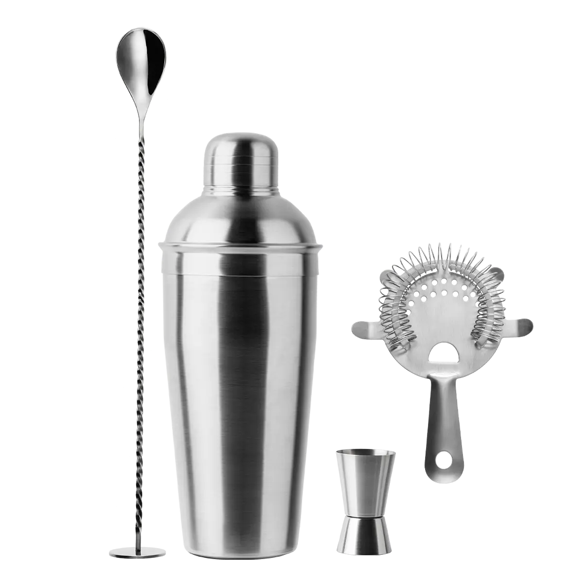 Barmanská sada se 4 kusy matná — Basic Bar - 593782