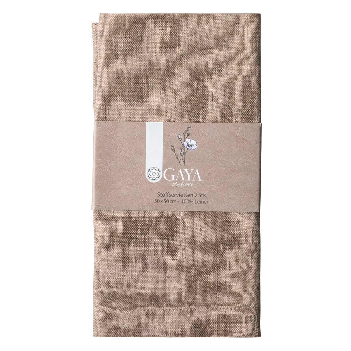 Bronzové lněné ubrusy 50 x 50 cm 2 ks — Gaya Ambiente - 596432