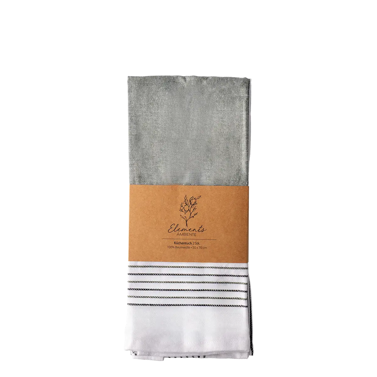Kuchyňská utěrka 50 x 70 cm antická zelená, 2 kusy Elements Ambiente - 596487