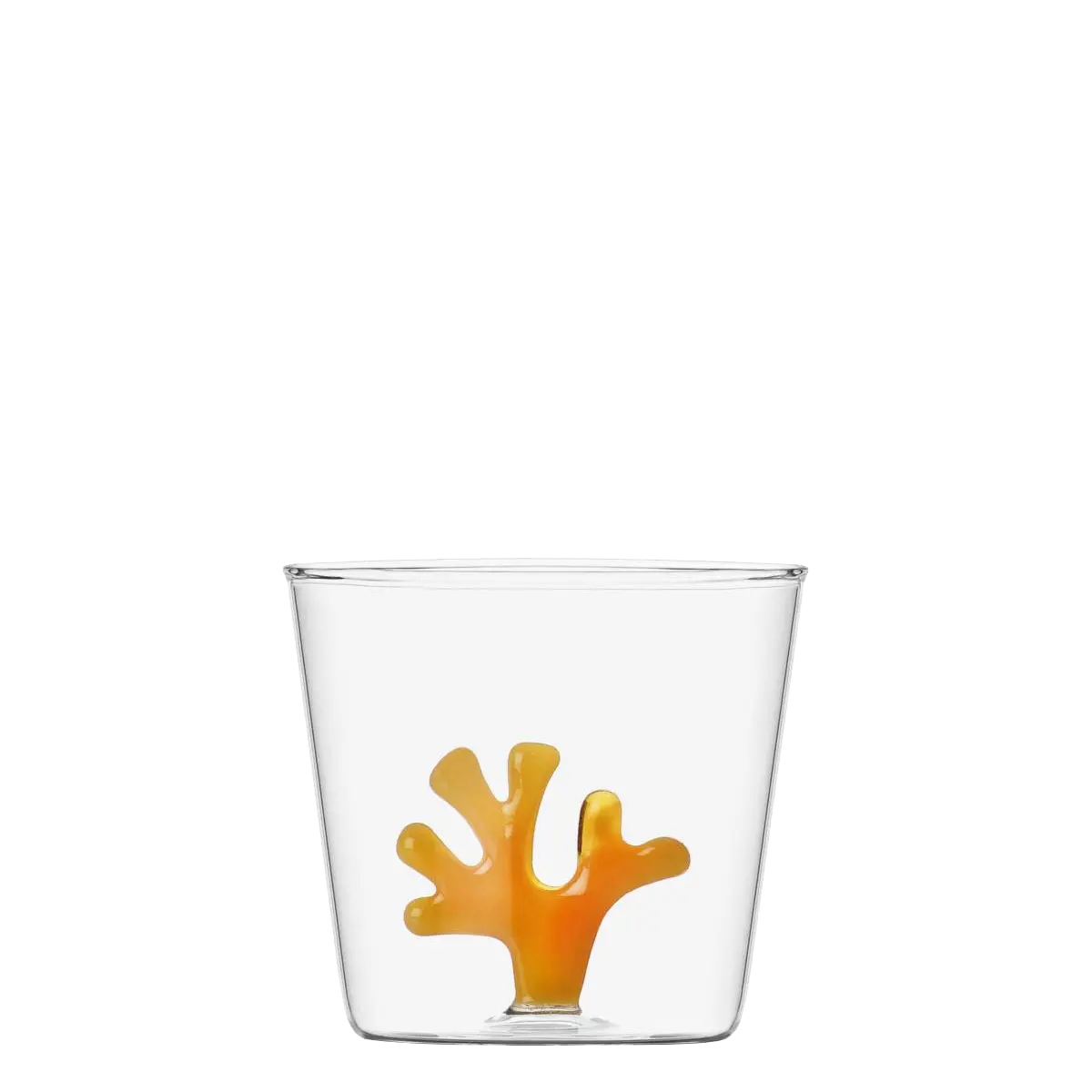 Pohár s oranžovým korálem 350 ml - 983054