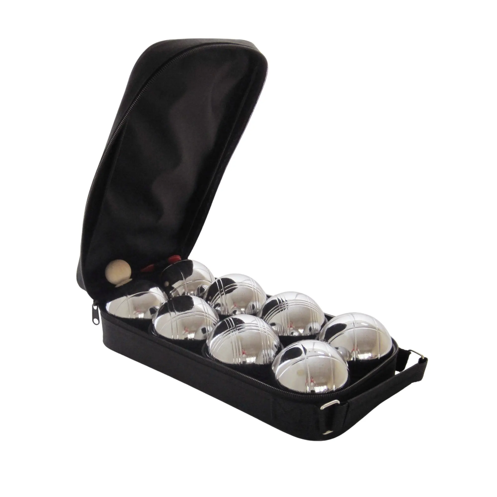 Pétanque sada MASTER 8 chromovaných koulí obal nylon