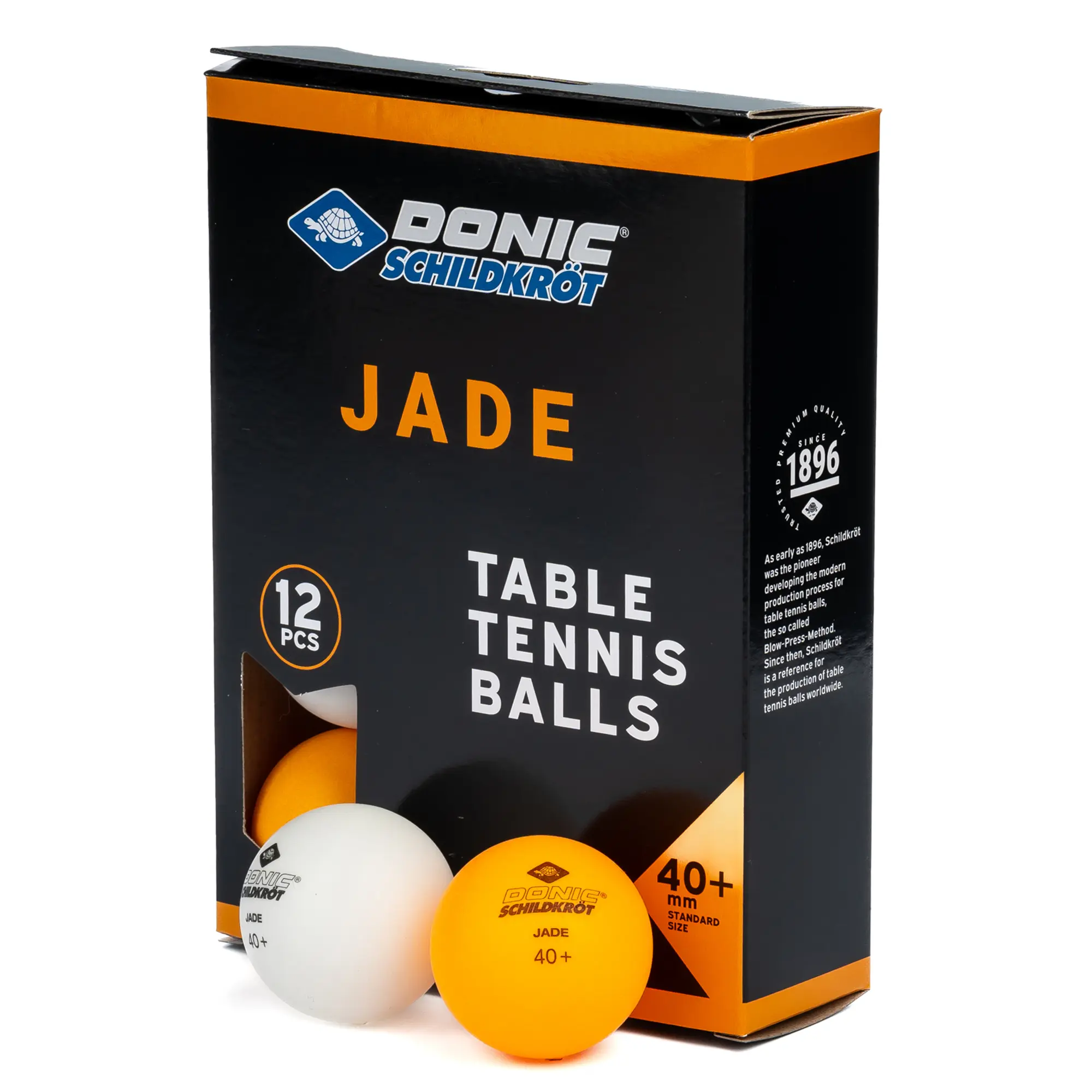 Míčky na stolní tenis SCHILDKROT Jade Poly 40+ 12ks