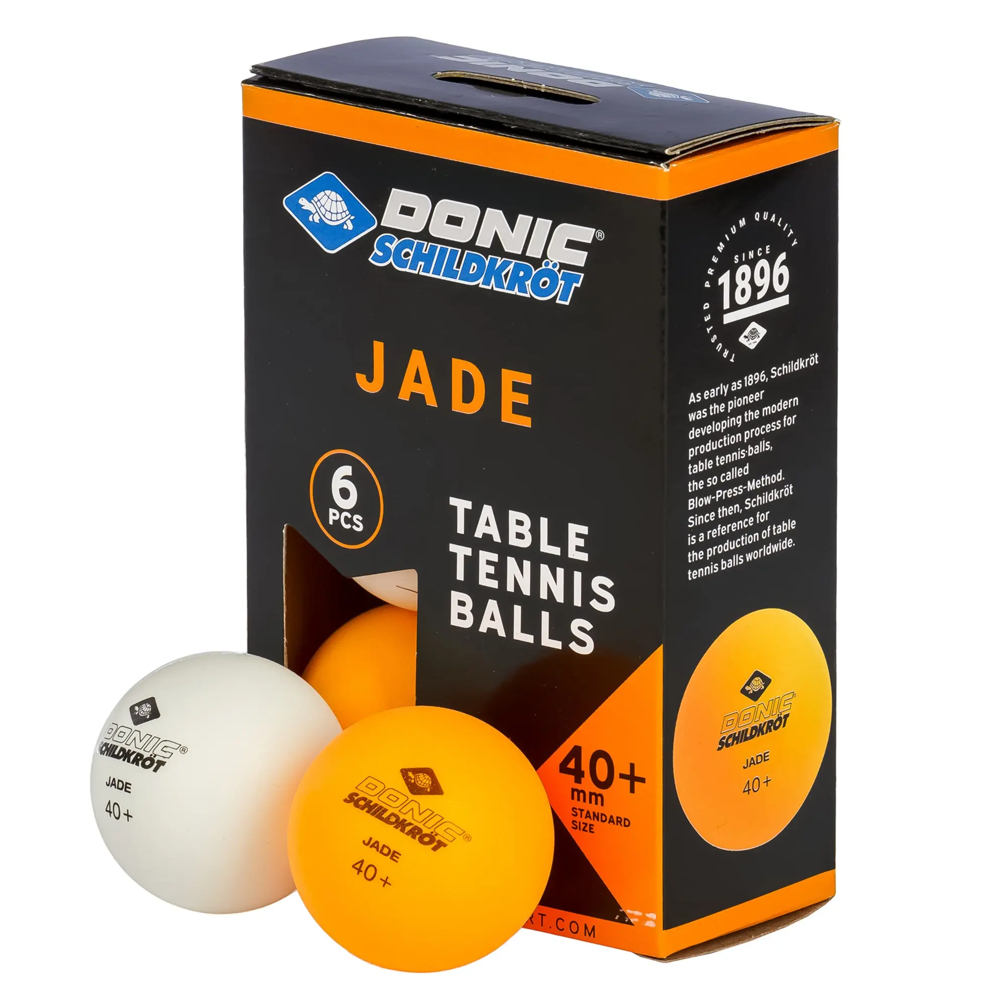 Míčky na stolní tenis SCHILDKROT Jade Poly 40+ 6ks
