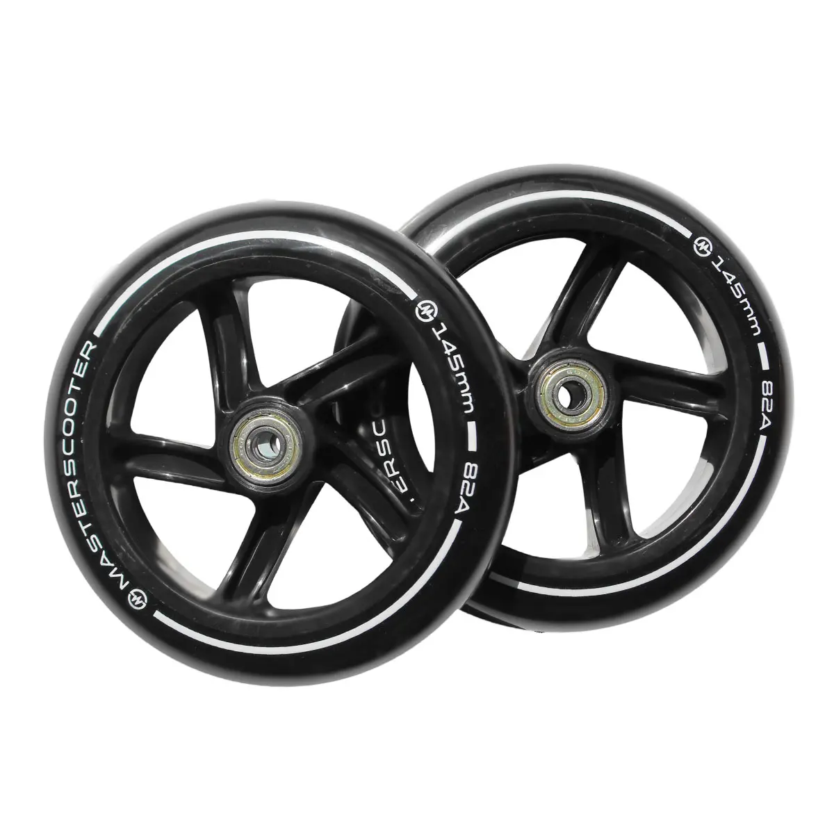 Náhradní kolečka na koloběžky MASTER 145 mm - černé