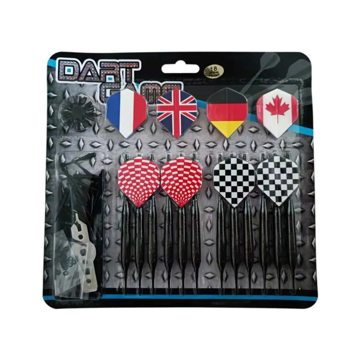 Šipky MASTER Black Plated Brass 12ks - softip 18g set