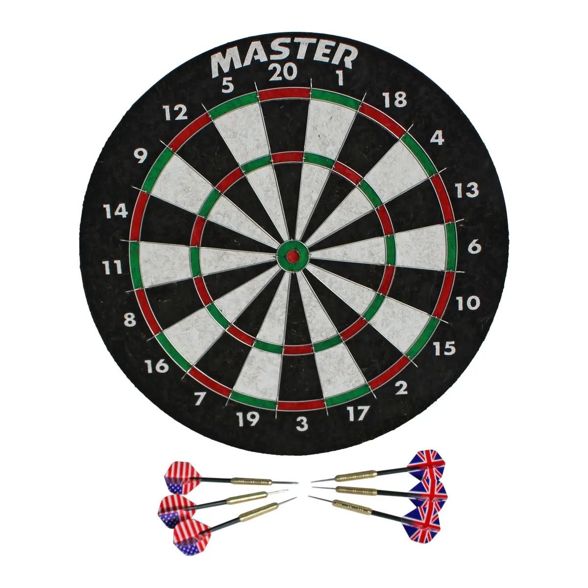 Akční set - sisalový terč MASTER Grader 45 cm + okruží k terči MASTER - 4 dílné