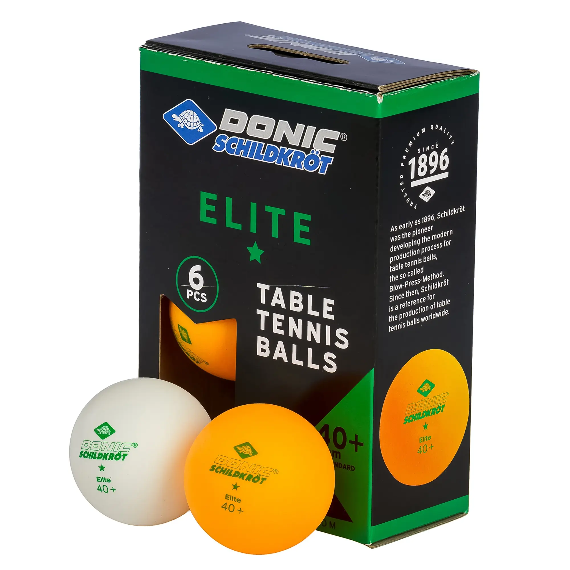Míčky na stolní tenis DONIC Elite TT-Ball * 6ks - bílé a oranžové