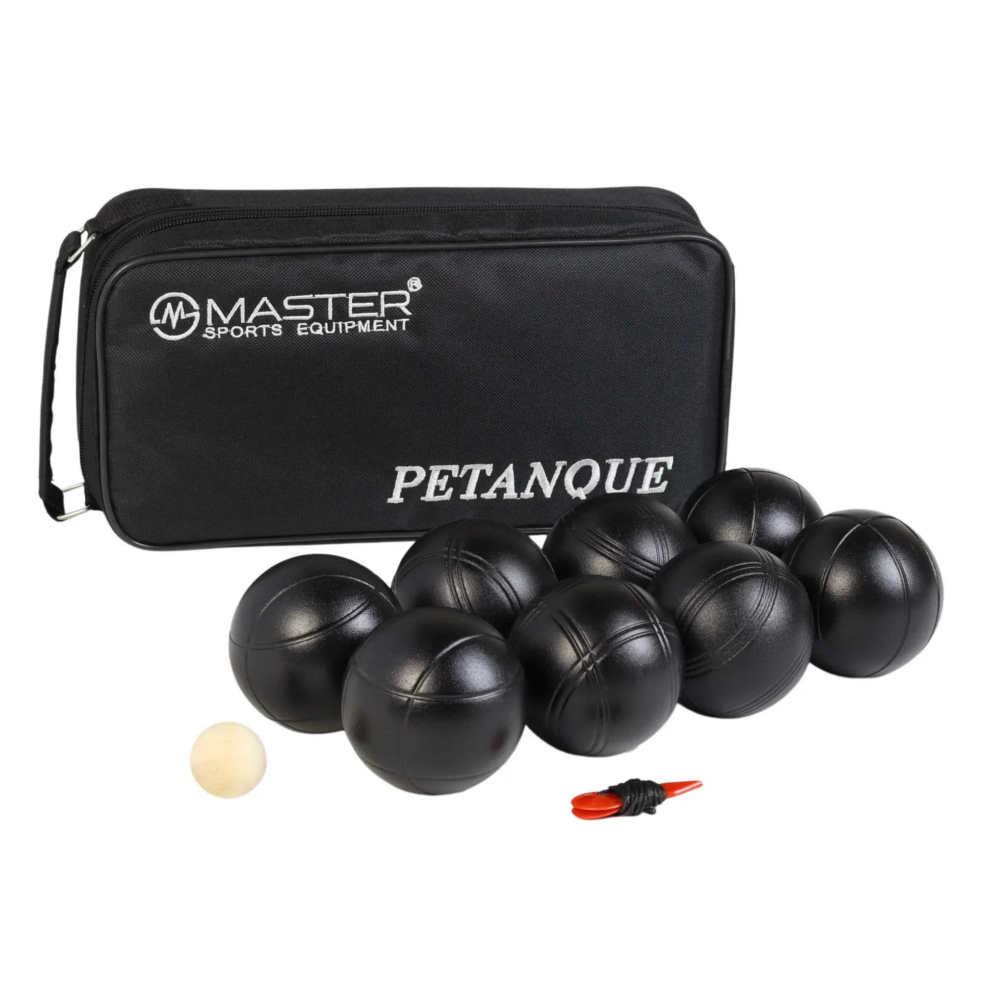 Pétanque sada MASTER 8 černých koulí obal nylon