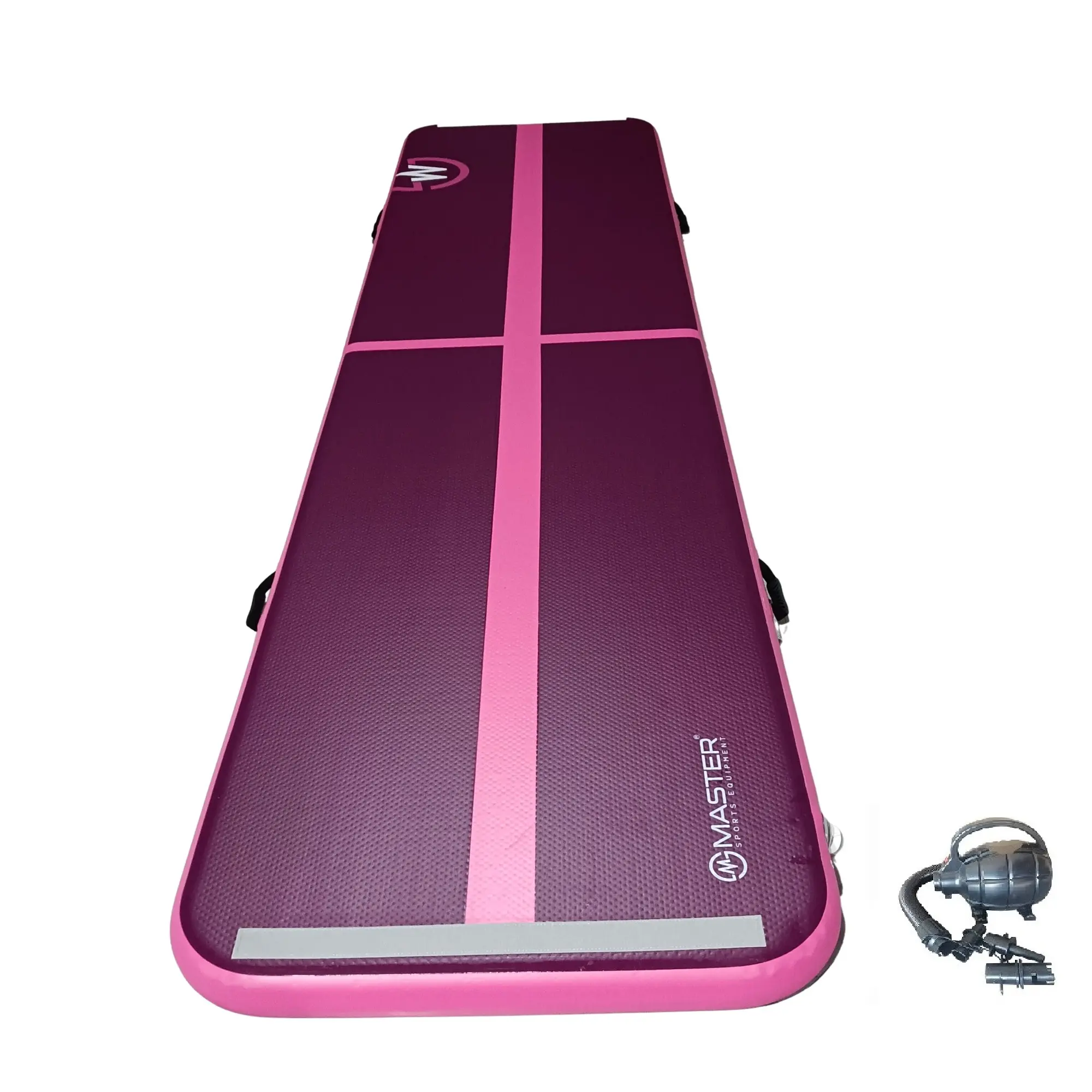 Airtrack MASTER nafukovací žíněnka 400 x 100 x 10 cm - fialová - růžová - 2. jakost