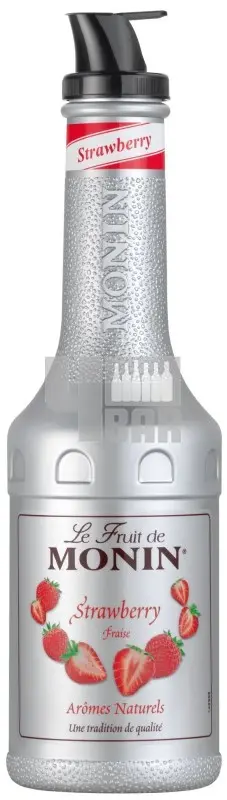 Monin puree fruit strawberry - jahoda 1 l (holá láhev)