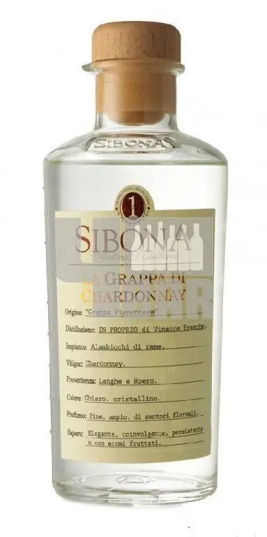 Grappa Sibona Chardonnay 40% 0,5 l (holá láhev)