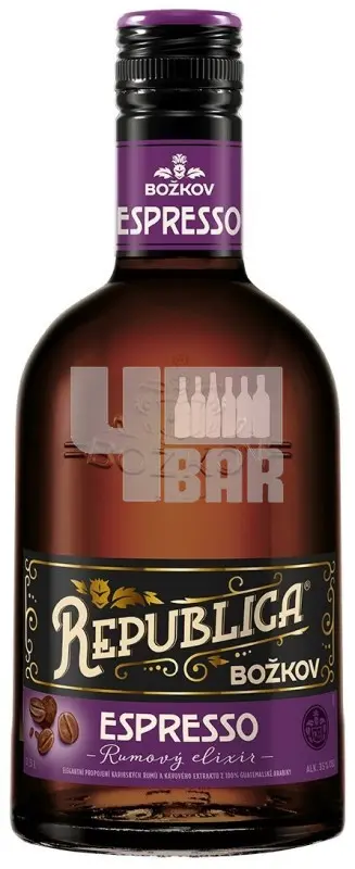 Božkov Republica Espresso Elixír 35% 0,5 l (holá láhev)