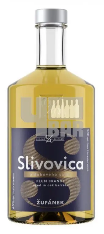 Žufánek  Slivovica z dubového sudu 45% 0,5l