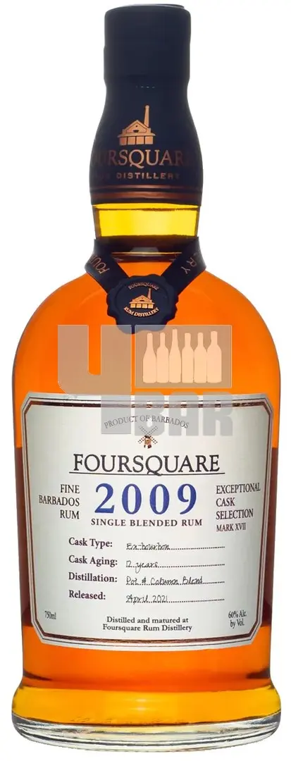 Foursquare Cask Strenght Vintage 2009 60% 0,75 l (holá láhev)