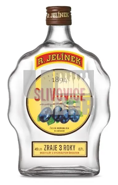 R. Jelínek Slivovice budík 0,5 l (holá láhev)