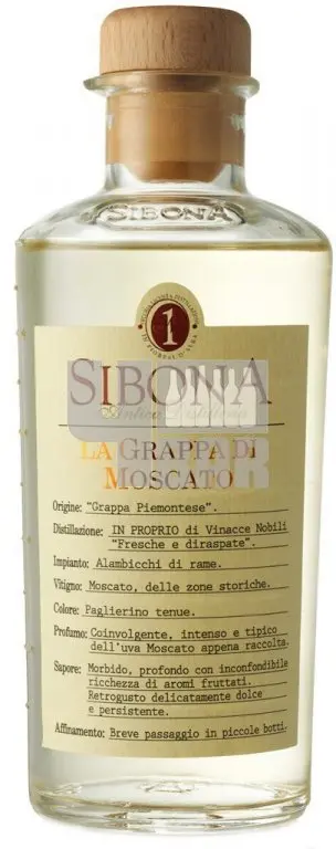 Sibona Grappa Di Moscato 0,5 l (holá láhev)