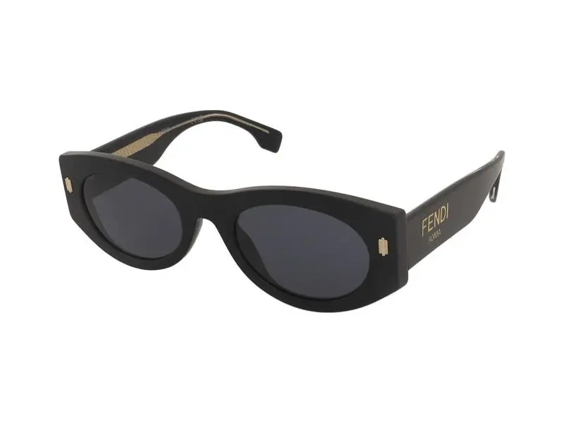 FENDI Roma Black Oval Sunglasses - ONE SIZE (52)