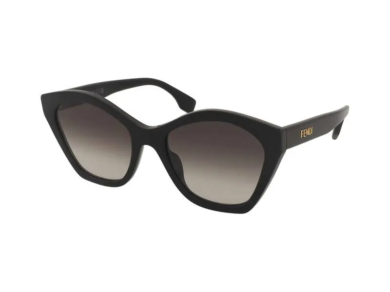 FENDI Lettering Black Geometric Sunglasses - ONE SIZE (54)