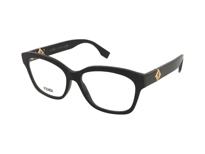 FENDI Diamonds Black Square Eyeglasses - ONE SIZE (56)