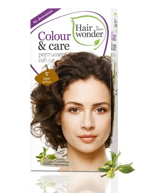 Hairwonder Barva SVĚTLÁ HNĚDÁ 5 přírodní dlouhotrvající BIO