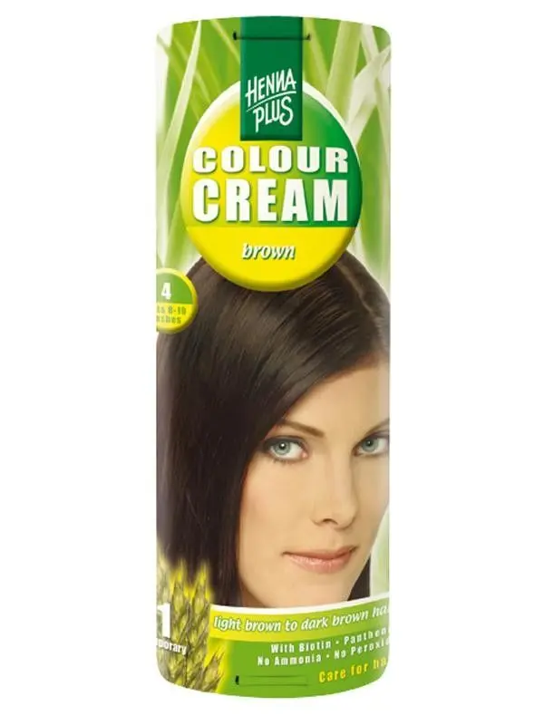 HennaPlus Krémová barva Hnědá 4 60 ml