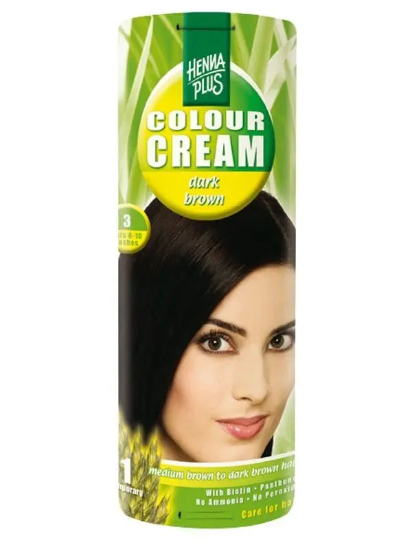 HennaPlus Krémová barva Tmavě hnědá 3 60 ml