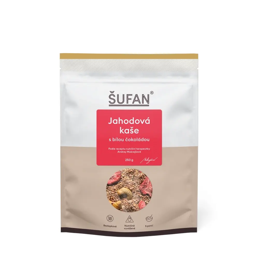 Šufan Jahodová kaše s bílou čokoládou 250 g