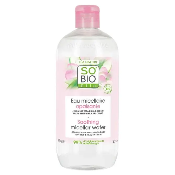 Micelární voda Aloe Vera zklidňující SO´BIO étic  500ml