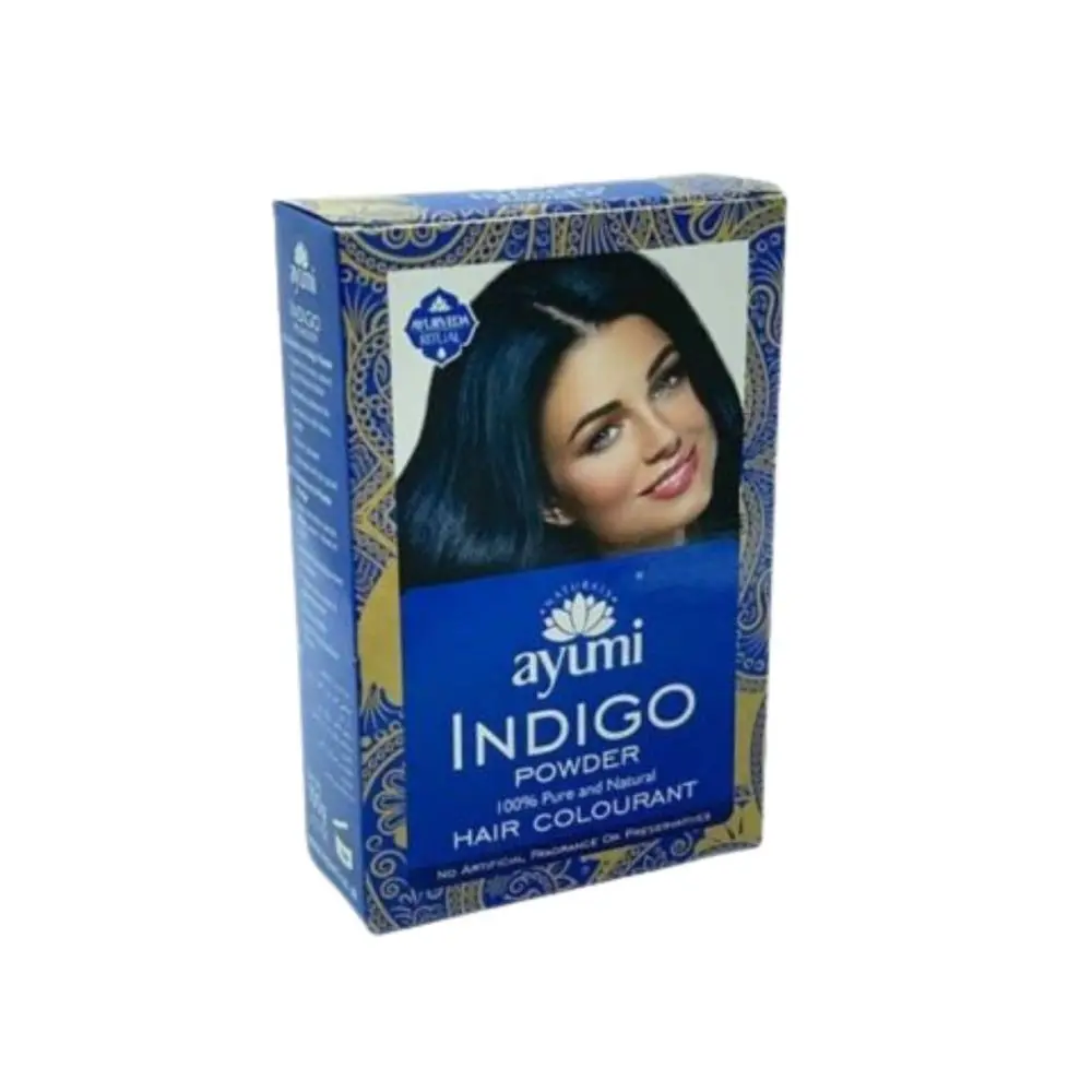 Ayumi Prášek Indigo - barva na vlasy modročerná 100g