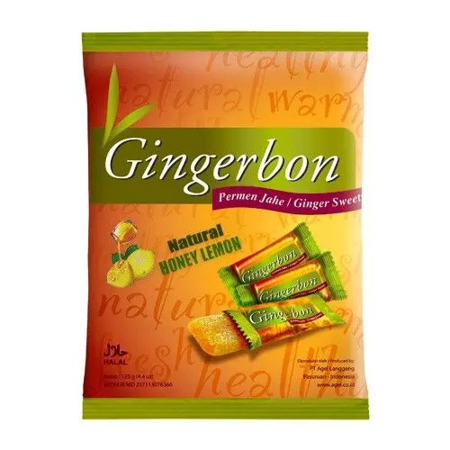 Stykra Gingerbon Zázvorové bonbony s citronem a medem 125g