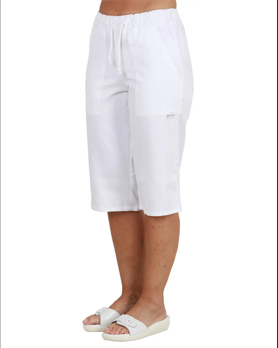 Kalhoty 3/4  prac. pas, 2506 UNISEX, LW, d=65cm, pruženka s tkanicí,BA 200, VS182.168, bílá