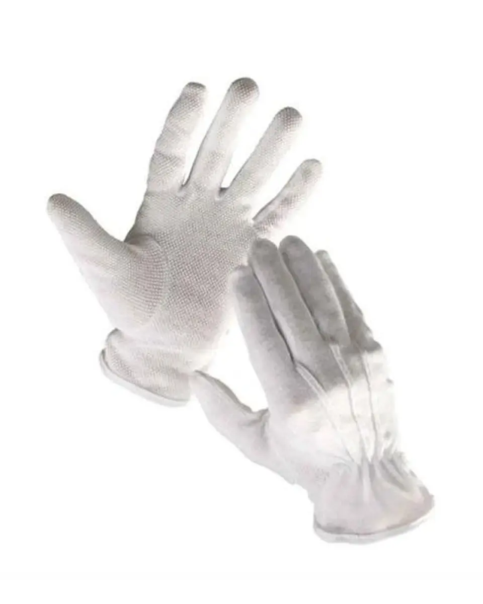 Rukavice pracovní povrstvené BUSTARD, s PVC terčíky, 7-8