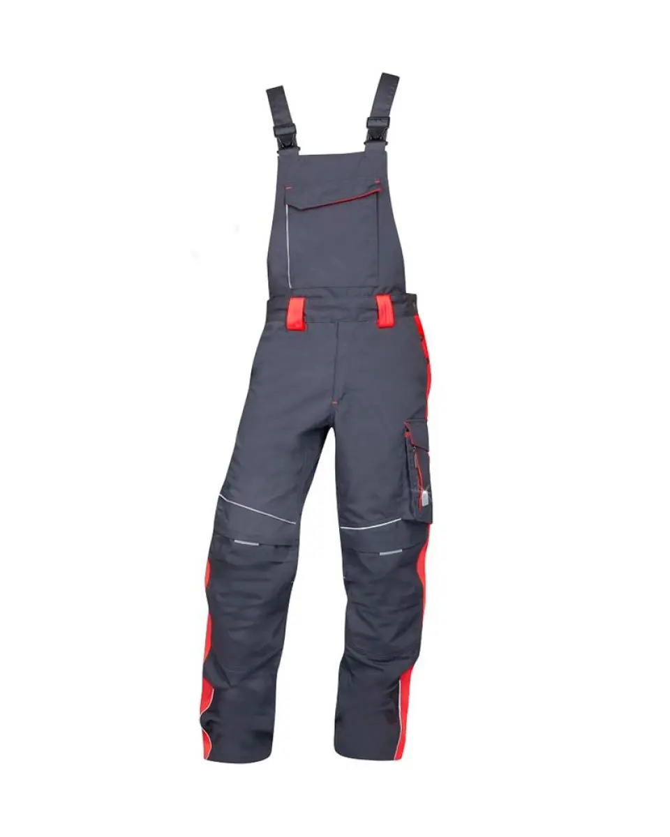 Kalhoty s laclem NEON - H6405 šedá/červená