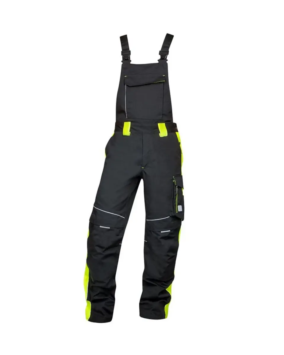 Kalhoty s laclem NEON - H6402 černá /žlutá