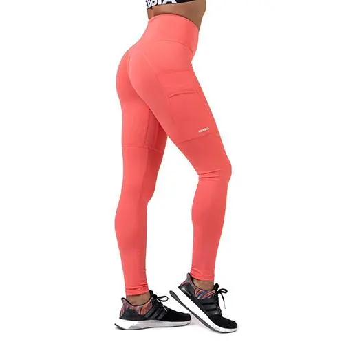 Nebbia High Waist Fit&Smart legíny 505, L, broskvová