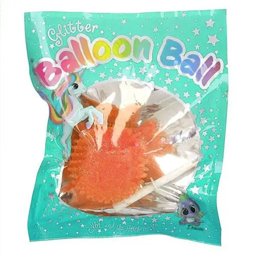 Nafukovací míček se třpytkami Ylvi and the Minimoomis Oranžový