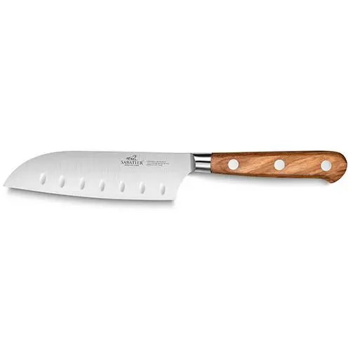 Lion Sabatier Santoku nůž IDEAL PROVENCAO 13 cm, nerezové nýty, hnědá