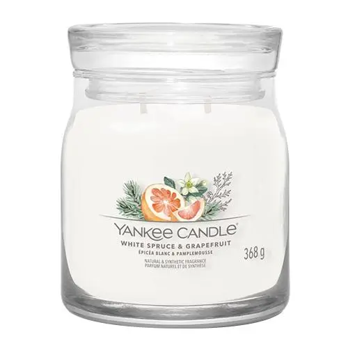 YANKEE CANDLE WHITE SPRUCE & GRAPEFRUIT SIGNATURE STŘEDNÍ