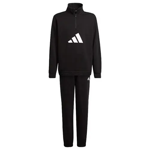 Dětská souprava Adidas B Bos - Dětská volnočasová tepláková souprava B BOS Fleece s mikinou na poloviční zip od značky Adidas, černé provedení. - 3484931
