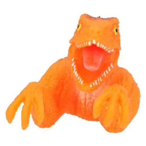 Prstová loutka Dino World ASST oranžový T Rex