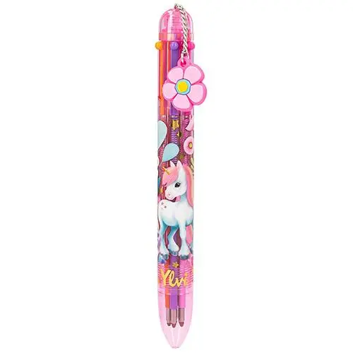 Vícebarevné kuličkové pero s přívěskem Ylvi Flower