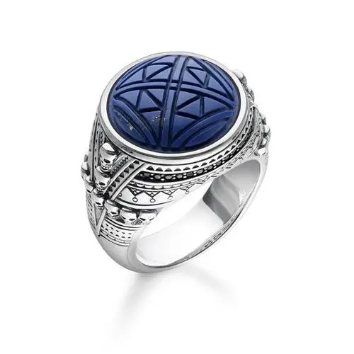 Thomas Sabo Prsten Etnické lebky modrý TR2204 534 1 54 Sterling silver black