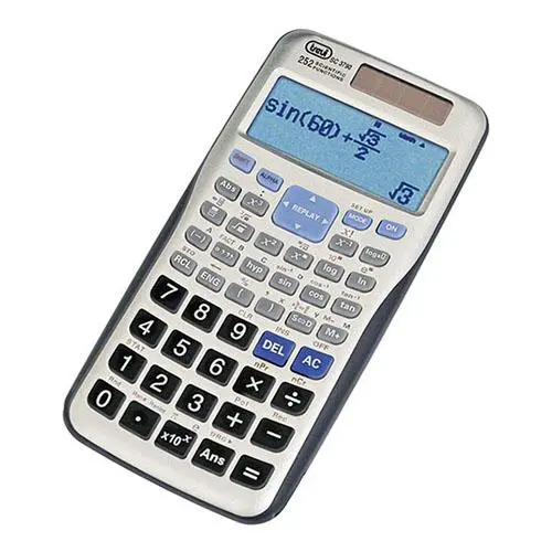 Trevi, SC 3790, vědecká, 252 matematických funkcí, LCD displej, pevný obal, automatické vypnutí, baterie/solar