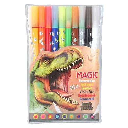 Sada fixů měnící barvu Dino World
