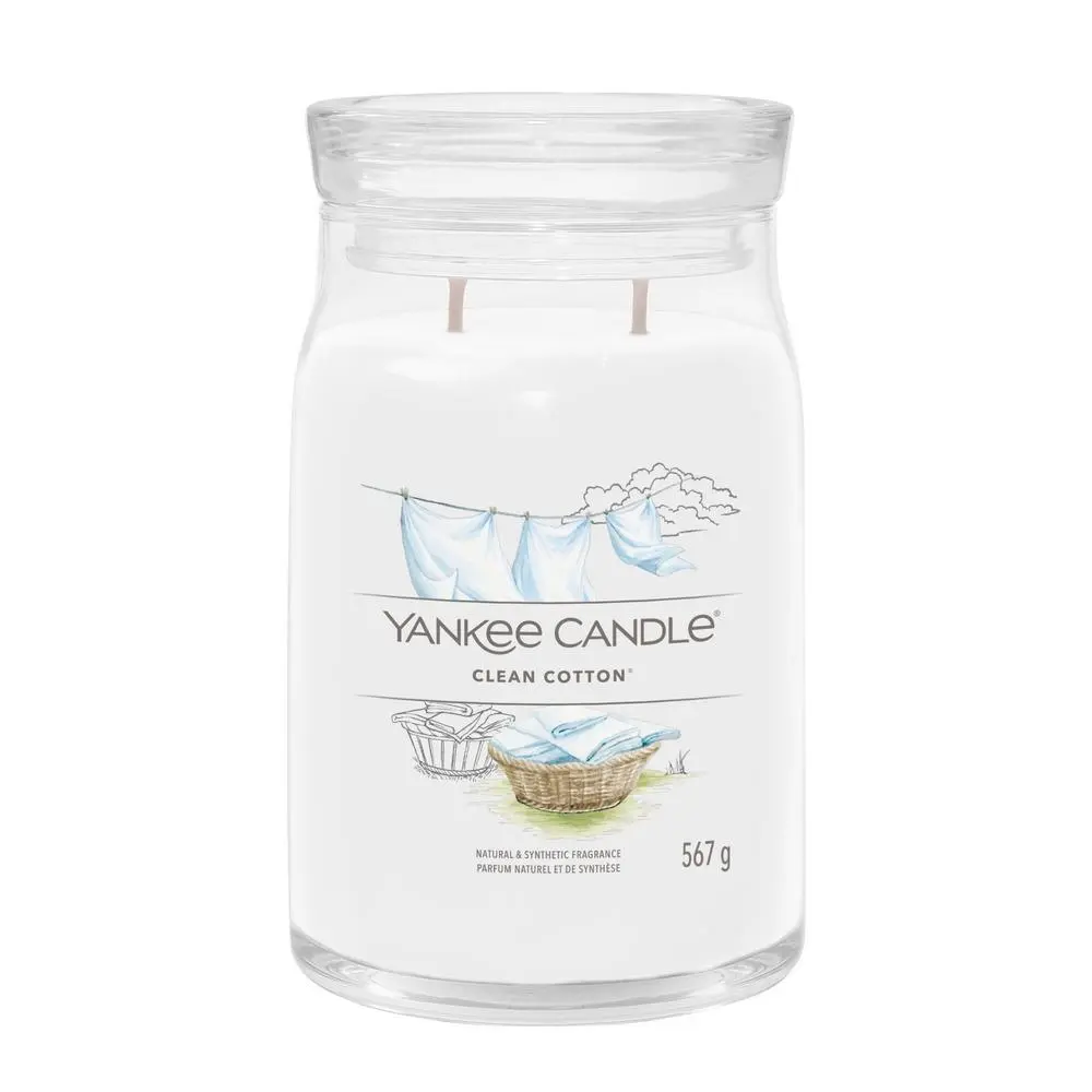 YANKEE CANDLE CLEAN COTTON SIGNATURE VELKÝ