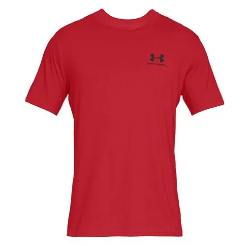Under Armour tričko Sportstyle Left Chest Ss pánské červená