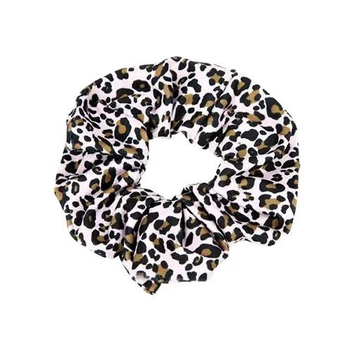 Látkové gumičky Princess Mimi 2 ks, leopard - bílý základ